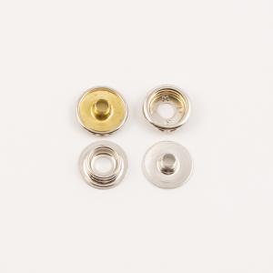 Stud Button Silver 15mm