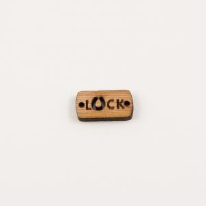 Ξύλινη Πλακέτα "Luck" 2.3x1.2cm
