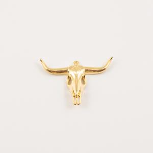 Gold Plated Metal Bull 5.2x3.4cm