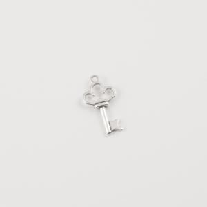 Μεταλλικό Κλειδί Ασημί 2.8x1.5cm