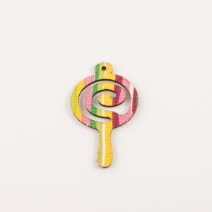 Wooden Lollipop Multicolored 8x5cm