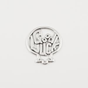 "Good Luck" Ασημί 5x4.3cm