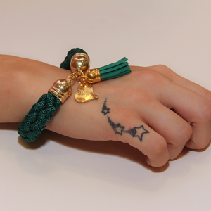 Βραχιόλι Πλεκτό Κορδόνι Πράσινο