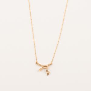 Gold Plated Steel Necklace Kitten