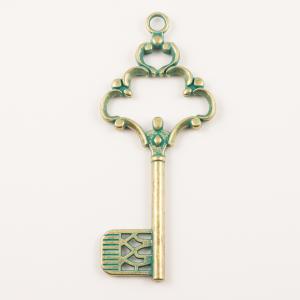 Metal Oxidized Key 13x5.5cm