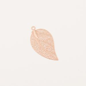 Leaf Filigree Copper 3.9x2.1cm