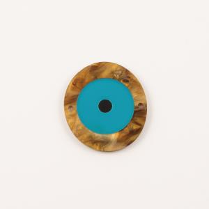 Eye Plexiglass Brown 3.4x3.1cm