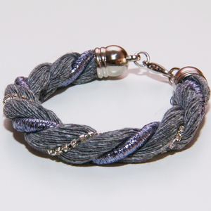 Bracelet Twisted Gray Cord