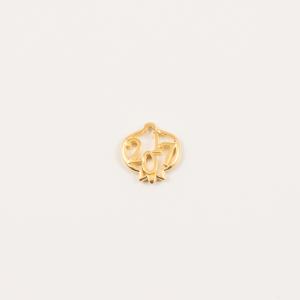 Pomegranate "2017" Gold Plated 1.5x1.4cm