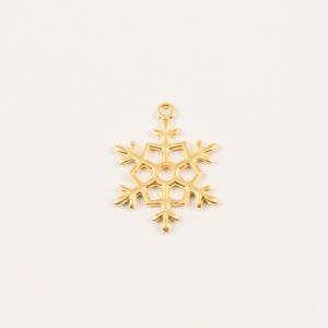 Gold Plated Snowflake 3x2.3cm