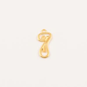 Metal "17" Gold Plated 2.1x1cm
