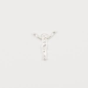 Silver Plated Jesus 2.3x1.8cm