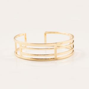 Gold Plated Bracelet Perforated 6cm