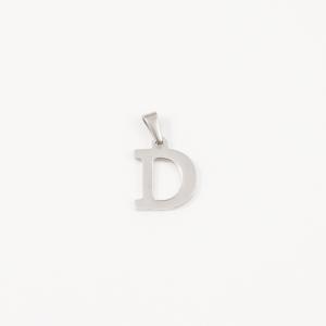 Steel Monogram "D" (2.7x1.6cm)