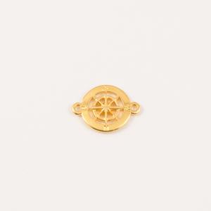 Gold Plated Metal Compass 2x1.5cm