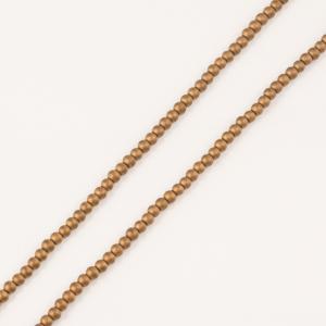 Glass Beads Metallic Copper 4mm