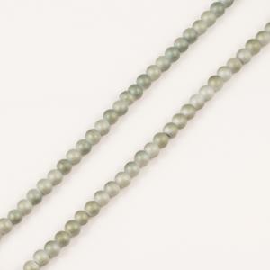 Glass Beads Metallic Gray 6mm