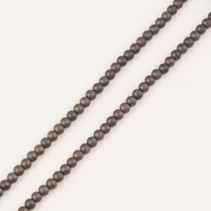 Glass Beads Metallic Anthracite 6mm