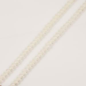 Polygonal Beads White Matte 8mm