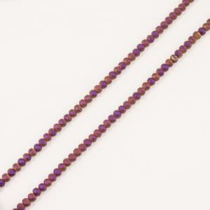 Polygonal Beads Purple Matte 6mm