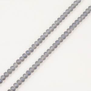 Polygonal Beads Gray Matte 8mm