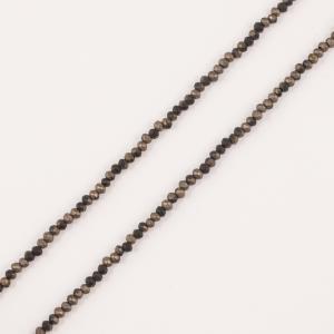 Polygonal Beads Anthracite-Black 4mm