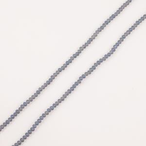 Polygonal Beads Gray Matte 4mm
