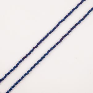 Polygonal Beads Blue Matte 4mm