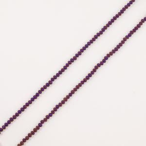 Polygonal Beads Purple Matte 4mm