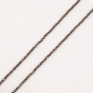 Polygonal Beads Anthracite 3mm