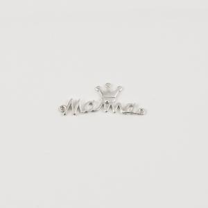 Silver Plated "Mama" Crown 2.9x1cm