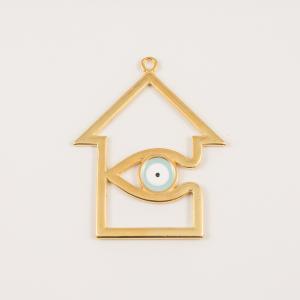 Gold Plated House-Eye 7.5x6cm