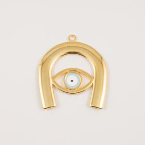 Gold Plated Horseshoe-Eye 5.8x6cm