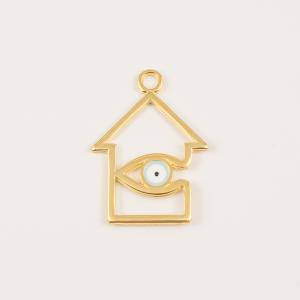 Gold Plated House-Eye 4x3cm