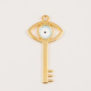 Gold Plated Key-Eye 7x3.5cm