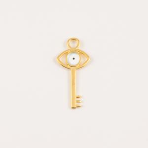 Gold Plated Key-Eye 3.8x2.8cm