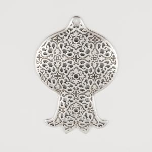 Perforated Pomegranate Silver 9.7x6.6cm