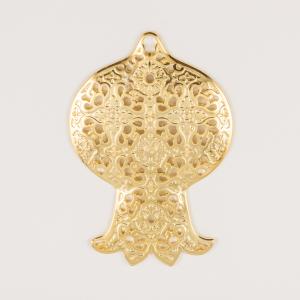 Perforated Pomegranate Gold 9.7x6.6cm