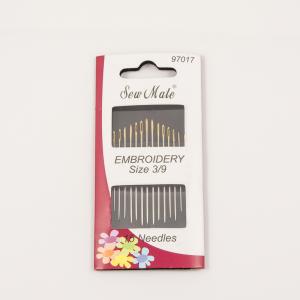 Embroidery Needles 15pcs (Size 3/9)