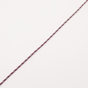 Cord Red-Black-White (2mm)