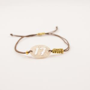 Bracelet Beige "17" Plexiglass Ivory