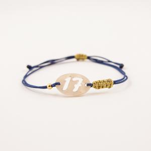 Bracelet Blue "17" Plexiglass Ivory