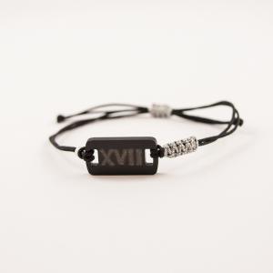 Bracelet Black "XVII" Plexiglass