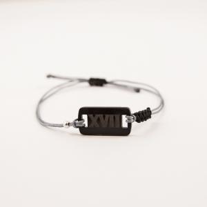 Bracelet Gray "XVII" Plexiglass Black