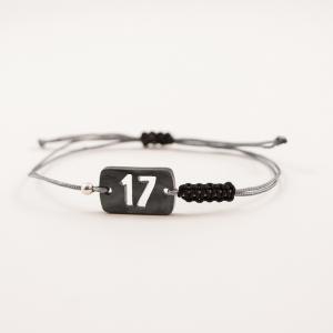 Bracelet Gray "17" Plexiglass Black