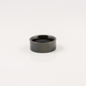 Ατσάλινο Δαχτυλίδι Μαύρο 8mm (No53)