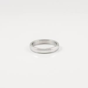 Ατσάλινο Δαχτυλίδι Ασημί 4mm (No63)
