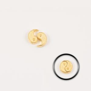 Gold Plated Double Yin & Yang 1.3cm