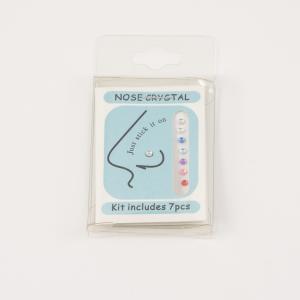 Nose Crystals Multicolored 7pcs