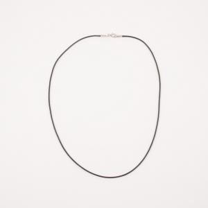 Necklace Base Leatherette Black 1.5mm